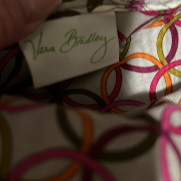 VERA BRADLEY Tea Garden Zipper Hipster Crossbody 2012 Cream Pink Orange Floral - Picture 15 of 16